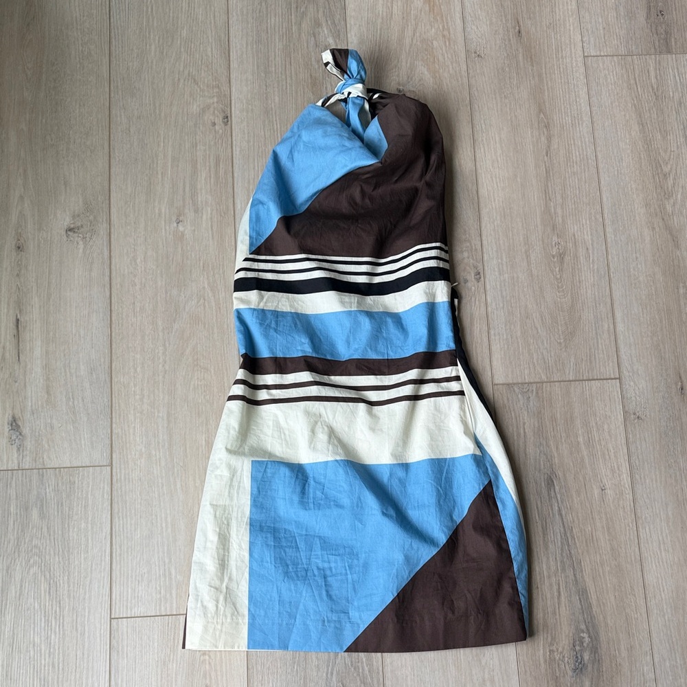 Zara Brown and Cream Dress
